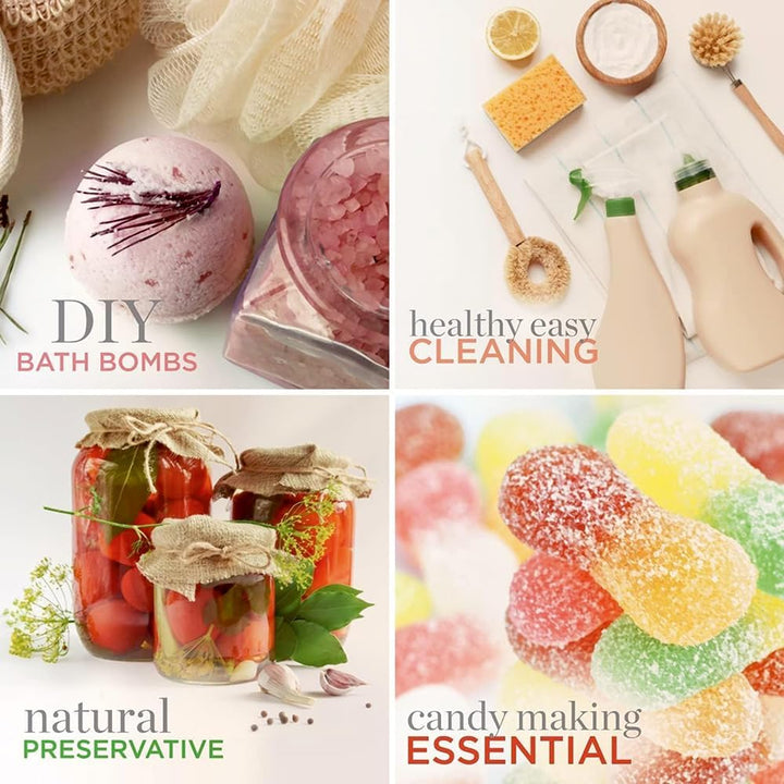 Citric Acid Bath Bombs, Food Flavouring, Preserving, Cleaning & Descaling | 100% Pure | for Organic Production, GMO Free (100G)