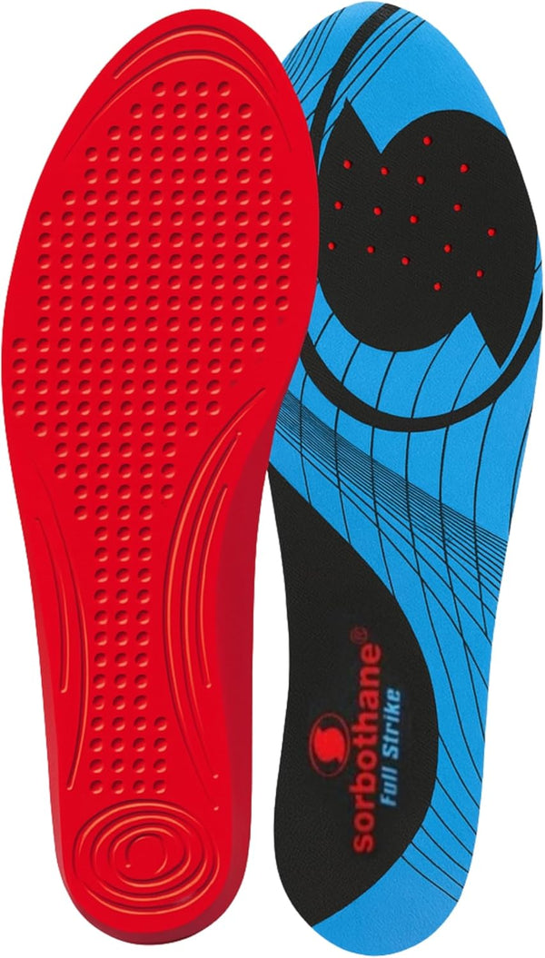 Shock Stopper Insoles Men & Women – Full-Length Shock Absorbing Full Strike Insoles for Running, Football, Tennis & High-Impact Sports – Antibacterial, Trim-To-Fit Inserts – Sizes 3-12.5UK