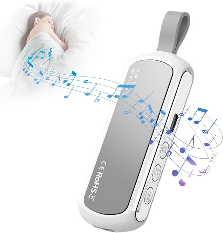 Bluetooth Pillow Speaker for Sleeping，Under Pillow Speaker Bluetooth Bone Conduction Pillow Speaker for Deep Sleeping (White)