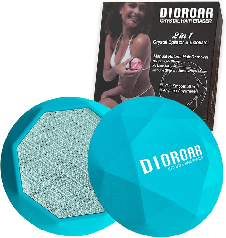 Crystal Hair Eraser for Women,Upgraded Painless Crystal Hair Remover Diamond,Effective Nano Glass Hair Removal Stone Exfoliation without Shaver,Natural Epilator for Silky Skin(Rose Pink)