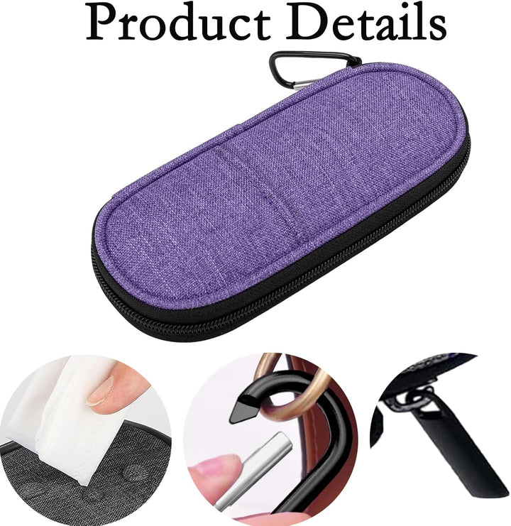 Insulin Cooler Travel Case, Diabetic Travel Case with 2 Nylon Ice Packs (Purple)