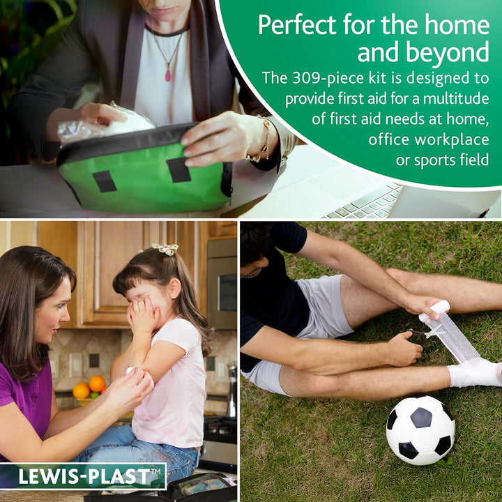 First Aid Kit Bag - 309 Piece Survival Kits - Safety Essentials for Travel Car Home Camping Work Hiking,Green