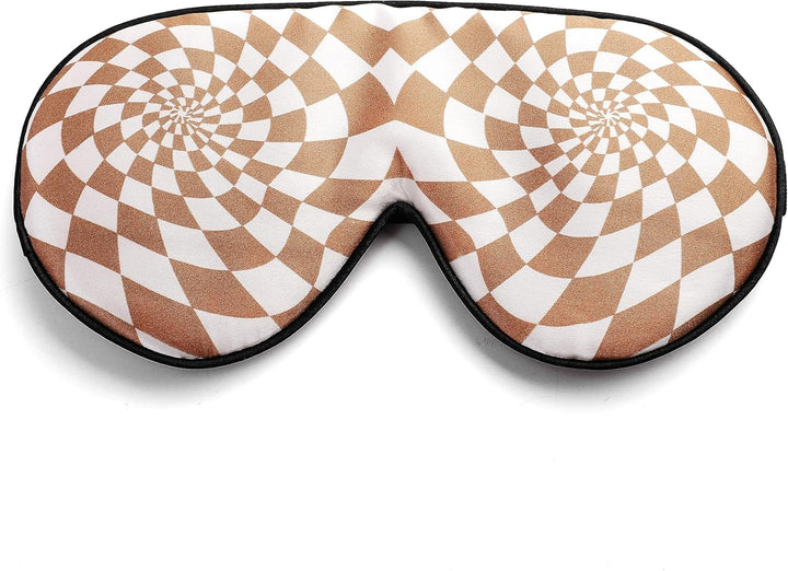 100% Silk Sleep Mask with Adjustable Strap,Comfortable and Super Soft Eye Mask Ultimate Sleeping Aid,Blindford Golden Moon