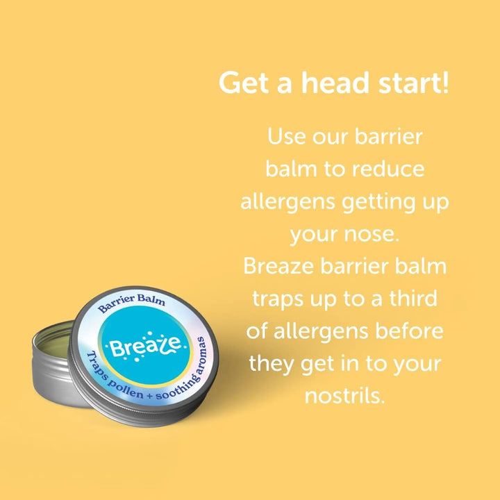 Dual Action Barrier Balm, Natural Hayfever and Allergy Support, Traps Pollen plus Breathe Easy Aromas, 10 Ml (Pack of 4)