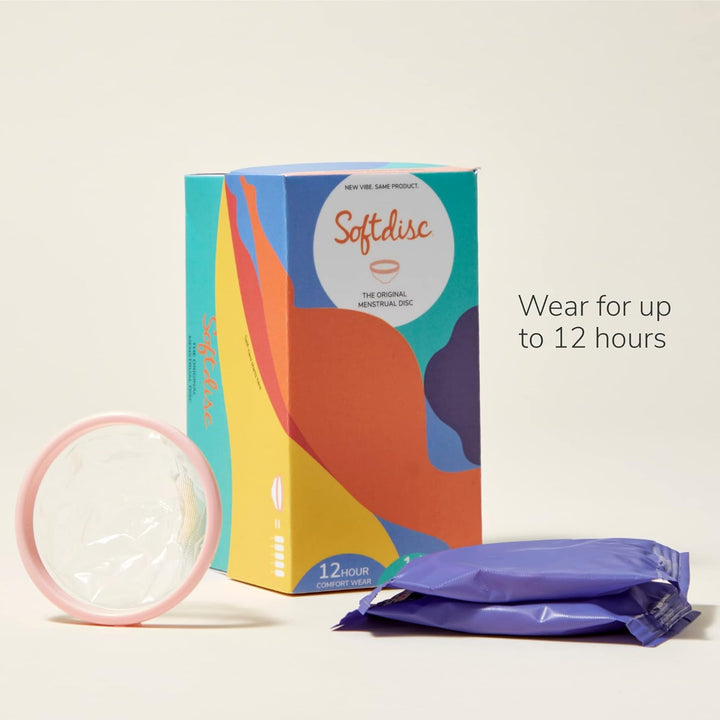 Softdisc Menstrual Discs | Disposable Period Discs | Tampon, Pad, and Cup Alternative | Capacity of 5 Super Tampons | 14 Count