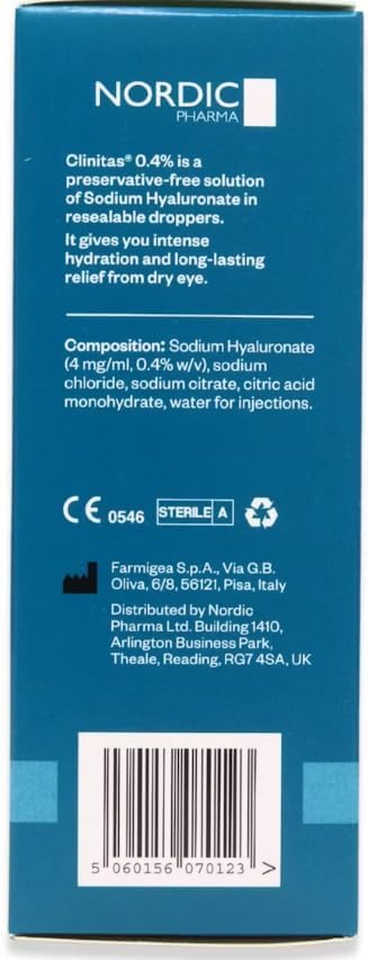 Clinitas Preservative Free Lubricant Eye Drops 30 X 0.5Ml, White