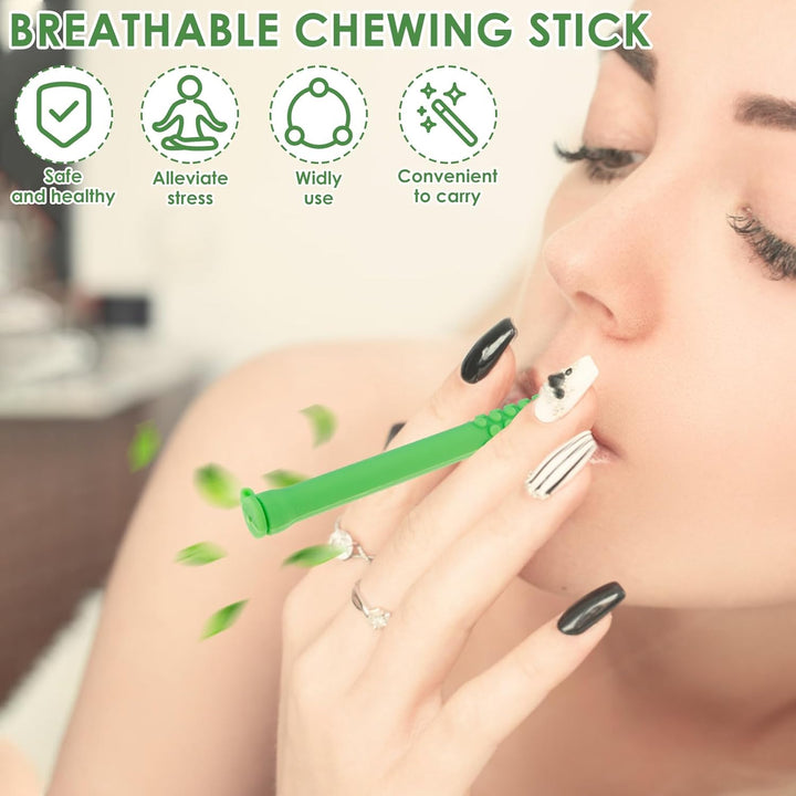 3 Pcs Silicone Chew Tubes Breathing Sticks with Essential Oil for Soothing the Senses and Aiding Concentration