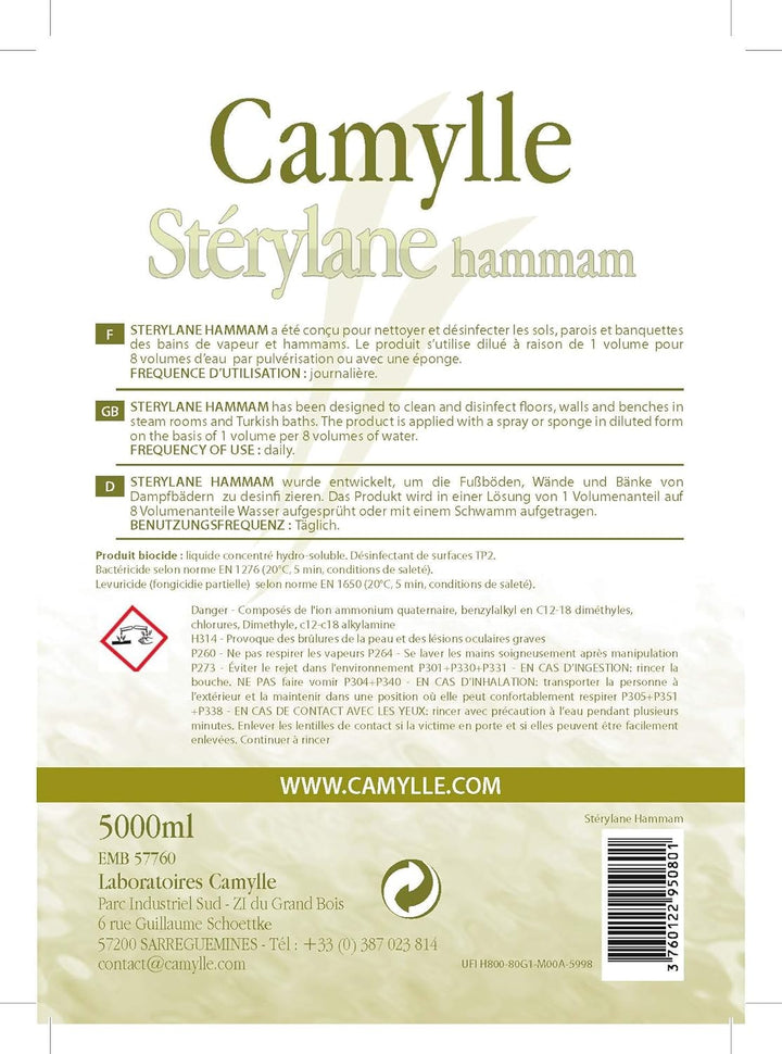 - Stérylane Steambath - Spa Equipments Disinfection - - 5000Ml