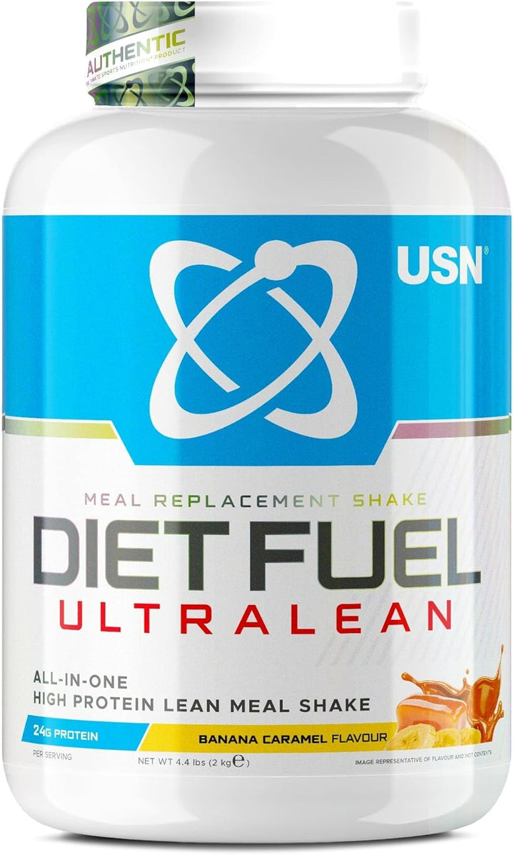 Diet Fuel Ultralean Meal Replacement Shake Powder (Strawberry, 2Kg - 36 Servings/Meals) Tasty High Protein Shake to Feel Full for Longer, Weight Control Powder, Drink Mix with 25G Protein