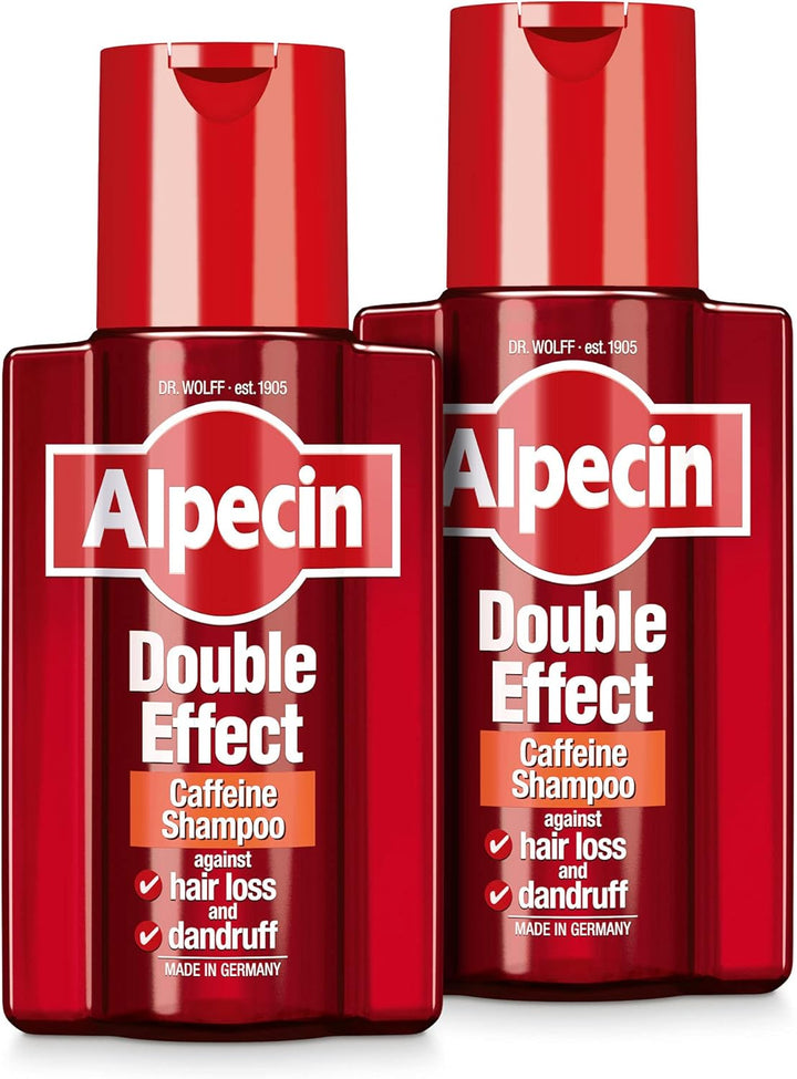 Double Effect Shampoo 2X 200Ml | anti Dandruff and Natural Hair Growth Shampoo | Energizer for Strong Hair | Hair Care for Men Made in Germany