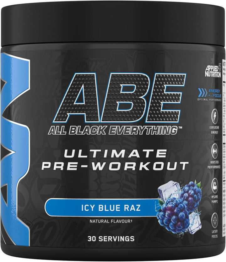 ABE Pre Workout - All Black Everything Pre Workout Powder, Energy & Physical Performance with Citrulline, Creatine, Beta Alanine (375G - 30 Servings) (Tropical)