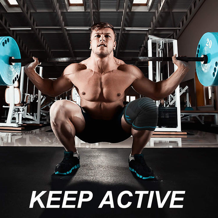 Knee Support, Breathable Anti-Slip Knee Compression Sleeve for Men & Women, Knee Support Brace for Joint Pain Relief, Arthritis, Recovery, Running, Basketball, Walking, Sports (Single Wrap)