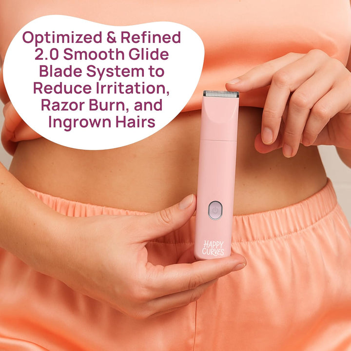 Smoothie 2.0 Bikini Trimmer - Electric Razor for Women, Waterproof Hair Groomer with Adjustable Guards, Personal Shaver for Pubic Hair, Ladies Intimate Shaver and Body Trimmer (Berry)