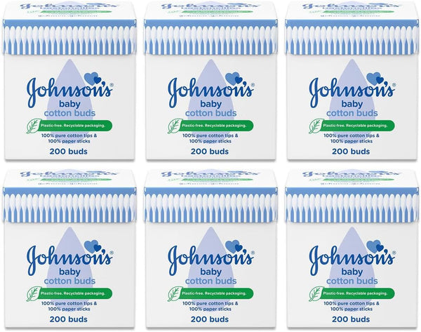 Johnson'S Cotton Buds (200 Buds) - Pack of 6