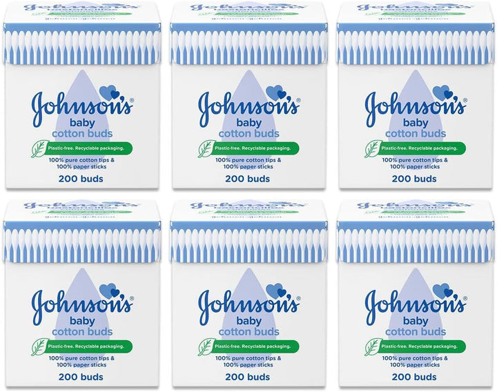 Johnson'S Cotton Buds (200 Buds) - Pack of 6