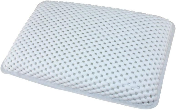 Waterproof Bath Pillow Cushion Headrest with Suction Cups (White)