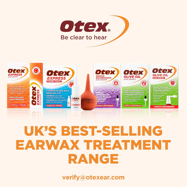 Express Ear Drops. Clinically Proven Ear Wax Removal Drops for Excessive, Hardened Ear Wax. Can Reduce the Need for Syringing or Microsuction, 10Ml