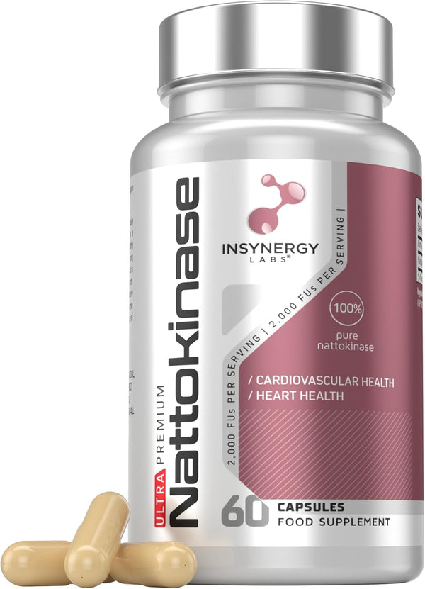 Nattokinase 2,000FU High Strength (Japan Sourced) Fermented Natto Ultra-Premium Grade 3Rd Party Tested (Sourced from Japan) Nattokinase Supplement, 60 Vegan Capsules