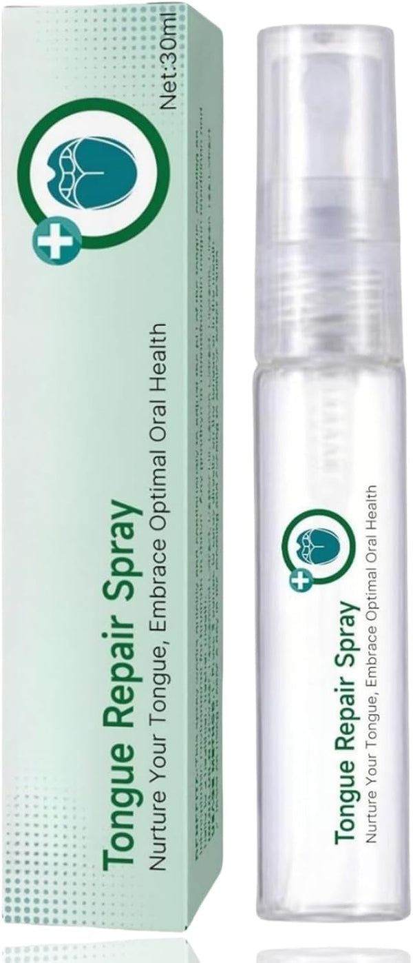 Tongue Repair Spray,Sore Tongue Relief,Mint Breath Spray,Breath Freshener Spray,Instant Dry Mouth Relief,Tongue Relief Treatment,Tongue Repair Spray for Dryness, White Coating and Bad Breath