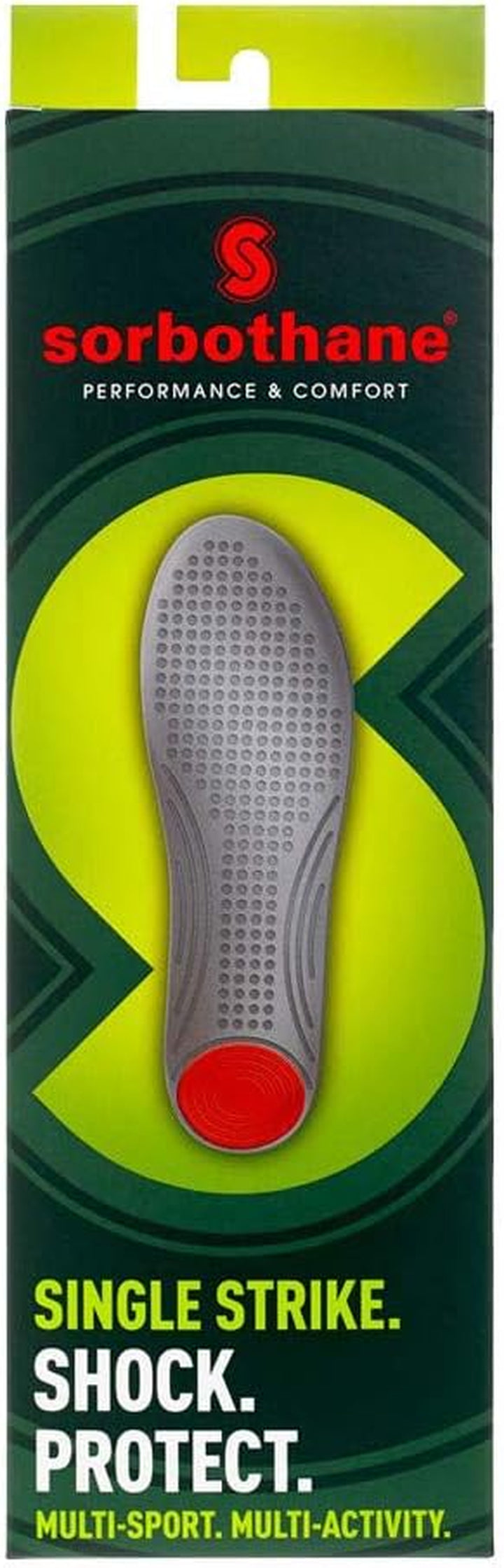 Single Strike Insoles Men & Women – Heel Focused Shock Absorbing Insoles for Walking, Work & Sports – Arch Support & Odour Control – Trim-To-Fit Inserts – Sizes 3.5UK - 11UK