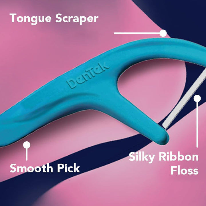 Comfort Clean Sensitive Gums Floss Picks, Soft & Silky Ribbon Floss, Gentle on Teeth and Sensitive Gums (150 Picks)