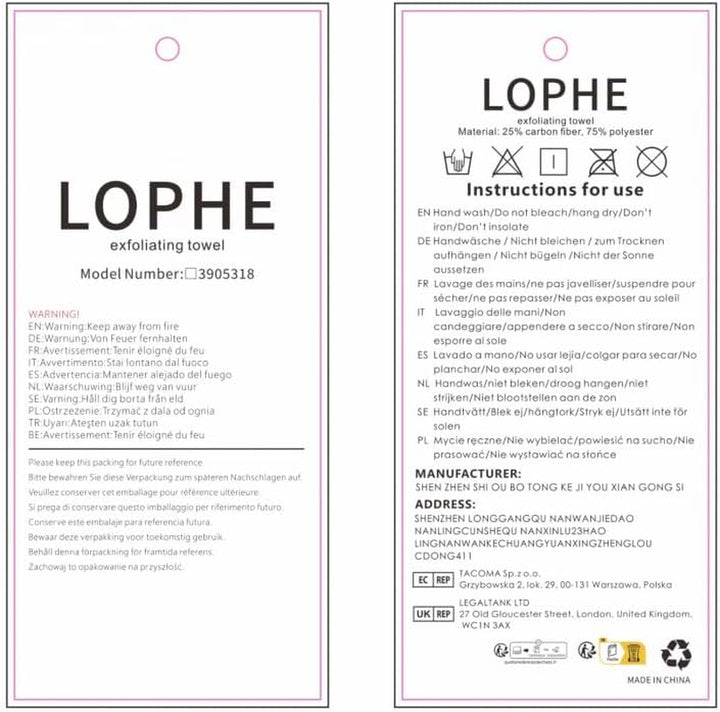 2 Pcs Long Exfoliating Washcloth, Extra Long Exfoliating Body Towel, Deep Exfoliating Towel Natural Body Exfoliator Bath Scrub Loofah, Cleaning Dirt and Dead Skin for Men Women (Black+Blue Grid)