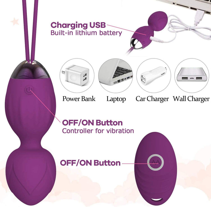 Kegel Exercise Ball Set - Ball Ben Wa Balls Sets for Tightening and Strengthen Bladder Control Trainer Pelvic Floor Exerciser Weight for Beginners and Advanced Women Postpartum Repair