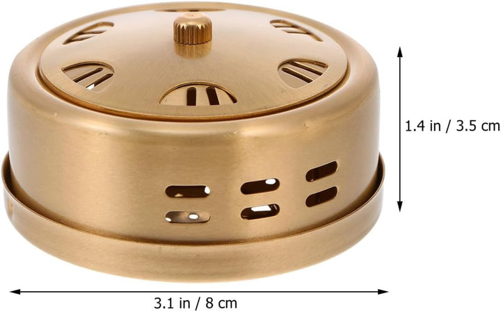 Copper Moxibustion Box 3 Pcs Portable Moxa Burner Case with 6-Hole Design for Home and Massage Therapy Thickened Texture Prevents Stick Dropping