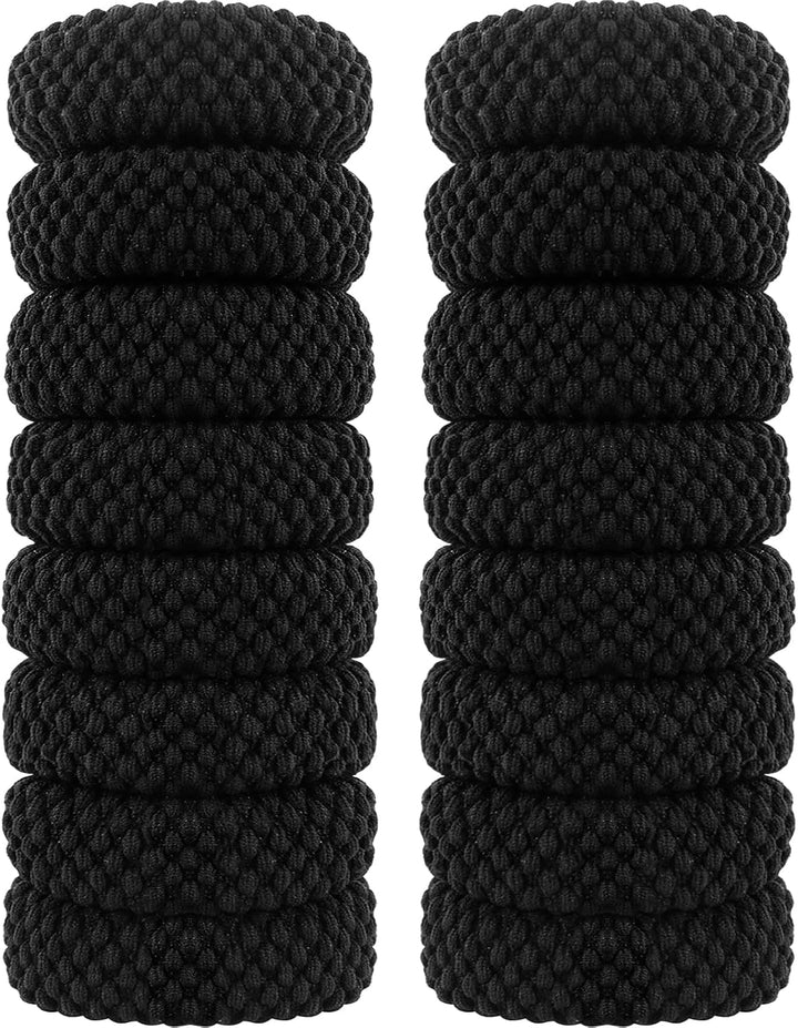 Elastic Hair Bands, 50 Pcs Hair Ties Hair Bobbles Ponytail Holder Headbands, 8 Mm Soft Seamless Hairbands, No Metal Hair Bobbles Elastic Hair Bands for Women Men Girls Kids (Black)