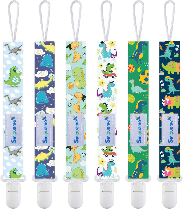 Dummy Clips Girl,6 Pack BPA Free Soother Chain,Pacifier Holder Clips for Teether Toy,Baby Dummy Strap Clip Universal Design Fit All Pacifiers Baby Teething Toys,Newborn Baby Shower(Fruit)