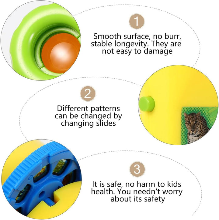 Projection Flashlight Adjustable Educational Interactive Projection Torch for Boys and Animal Pattern Cognition for Brain Exercise and Fun Learning