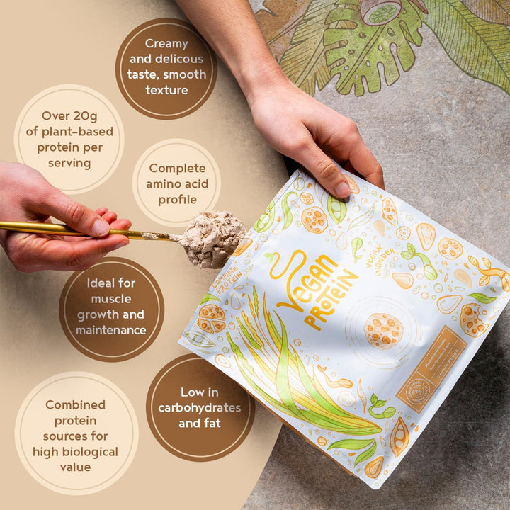 Vegan Protein Powder | Cookie Dough | 1.2Kg Plant Based Nutrition Shake | Low Calorie Pea Protein | 21G Protein per Serving | Contains 18 Amino Acids |