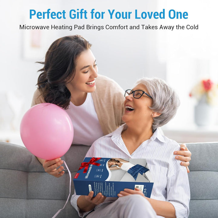 XXL Microwavable Wheat Bag with Larger Coverage 30X60Cm, 3.6Lb Weighted Microwave Heat Pad for Back, Abdomen, Neck, Shoulder, Moist Heat Therapy for Muscle Soreness, Joint Pain, Period Cramp