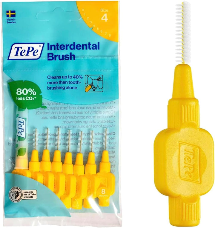 Interdental Brushes Fine Set of 24 0.7 Mm Yellow