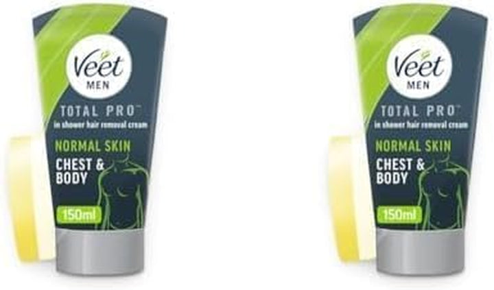 Men'S Hair Removal Cream 150 Ml with Sponge, Quick & Effective Shower Solution, Hydrating, Dermatologically Tested, Smooth Skin, Easy Application, Ideal for Sensitive Areas