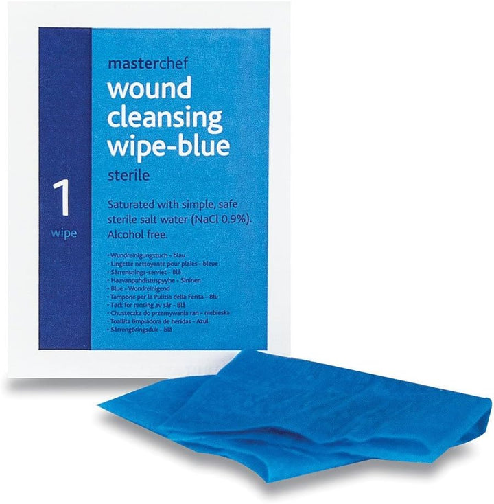 REL714 Reliwipe Wound Cleansing Wipe, Blue (Pack of 100)