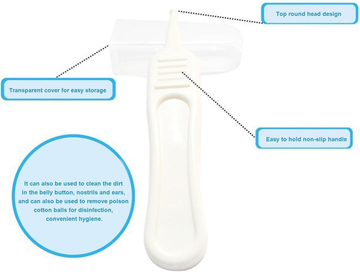 Nose Tweezers for Kids, Baby Daily Care Delicate Cleaning, Prevent Choking, round Top Design and Easy Use, No Rust, Use Simply, for Cleaning Ear Canals, Nasal Passages