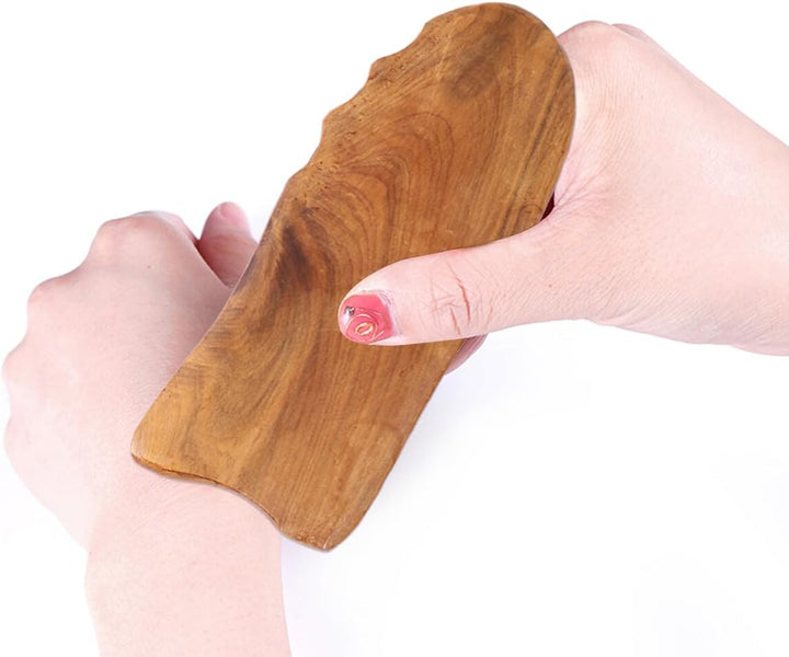 2Pcs Natural Wood Gua Sha Plates Portable Scraping Boards for Facial and Body Massage Smooth Texture Skin Care Tools for Neck Eye Shoulder and Spa Use