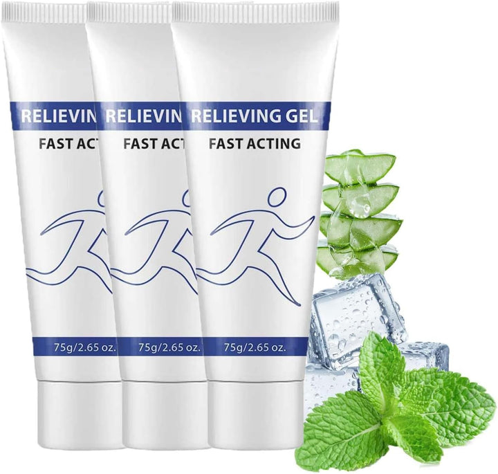 Soothing Cooling Gel,Relieving Body Gel,Clear Zal Pain Relieving Gel,Clear Zal Fast Acting Clear Pain Relieving Gel,Sports Soothing Cooling Gel Body Care Lotions, Fast Absorbing Pain Gel (3)