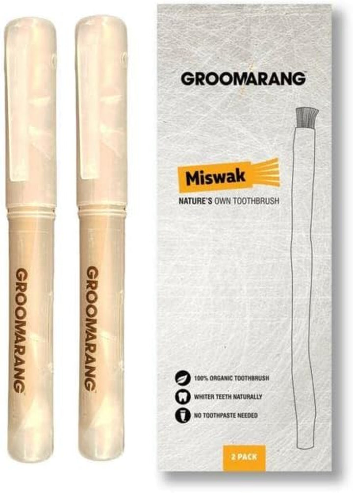 Miswak Stick X6 - Natural Chewable Wooden Toothbrushes | Organic Teeth Cleaning & Fresh Breath | Made from Salvadora Persica | Eco-Friendly, Biodegradable