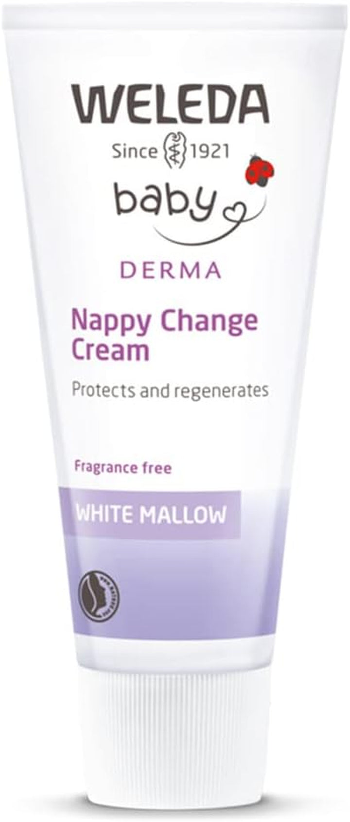 Baby Derma Nappy Cream, White Mallow, Barrier Cream for Baby, Dermatologically Tested for Very Dry Skin, Developed by Professionals, Fragrance Free, 50 Ml