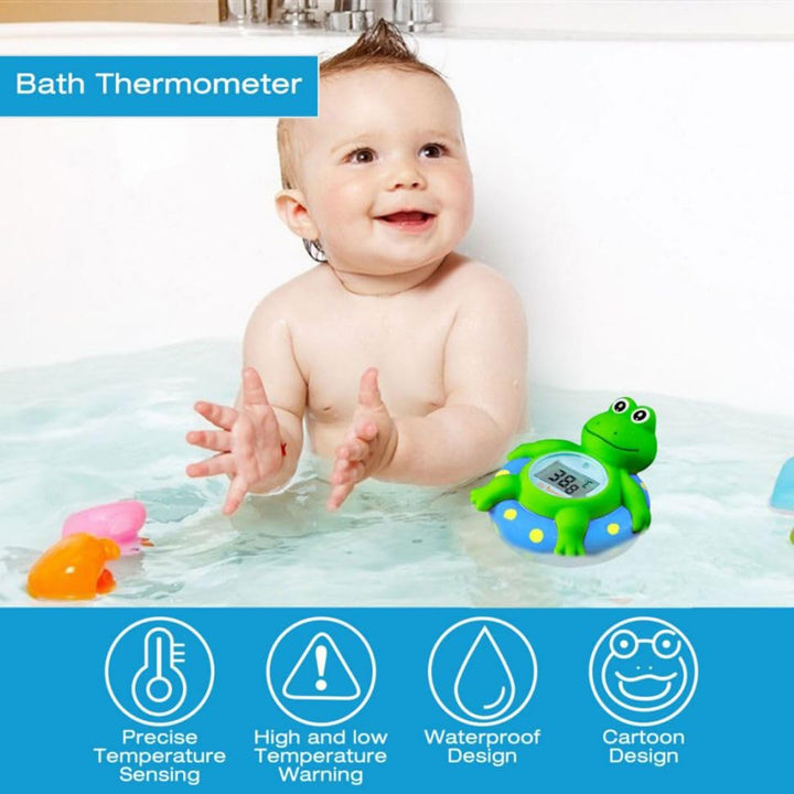 Frog Baby Bath Thermometer, Toddlers Floating Bath Toy, Bathtub Thermometer, at Fahrenheit and Celsius Degree - Blue