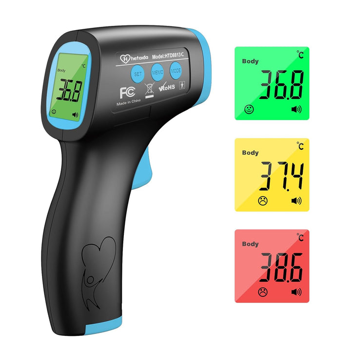 Forehead Thermometer for Adults and Children, Non Contact Digital Infrared Thermometer for Kids, No Touch Temperature Gun Baby Body Thermometers with Instant Accurate Reading and Fever Alarm