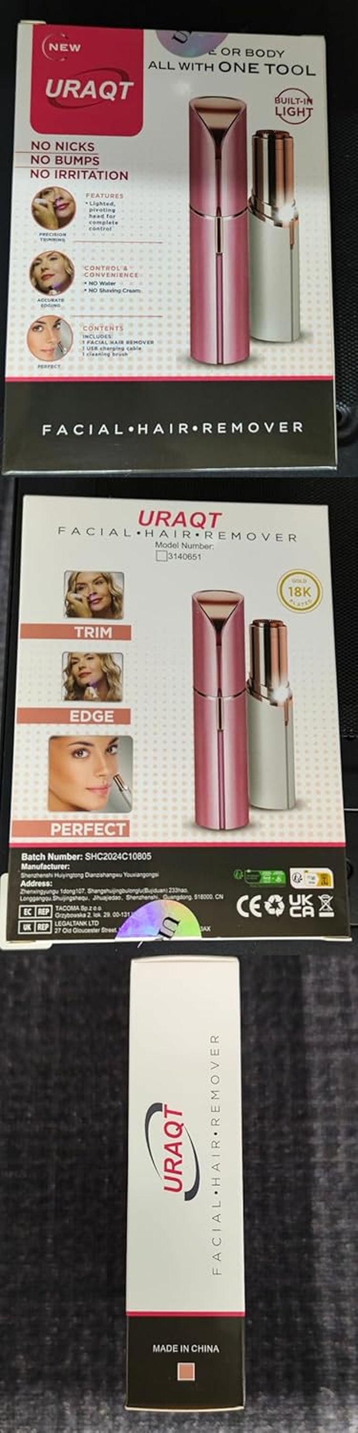 Facial Hair Remover for Women, Painless Face Hair Trimmer, Rechargeable Mini Epilator Lady Shaver Portable Electric Razor for Lips Face Body Peach Fuzz