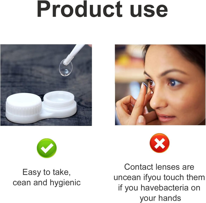 5-Pack Contact Lens Remover and Inserter Tool Set - Hygienic, Easy-To-Use, Includes Case, Perfect for Travel