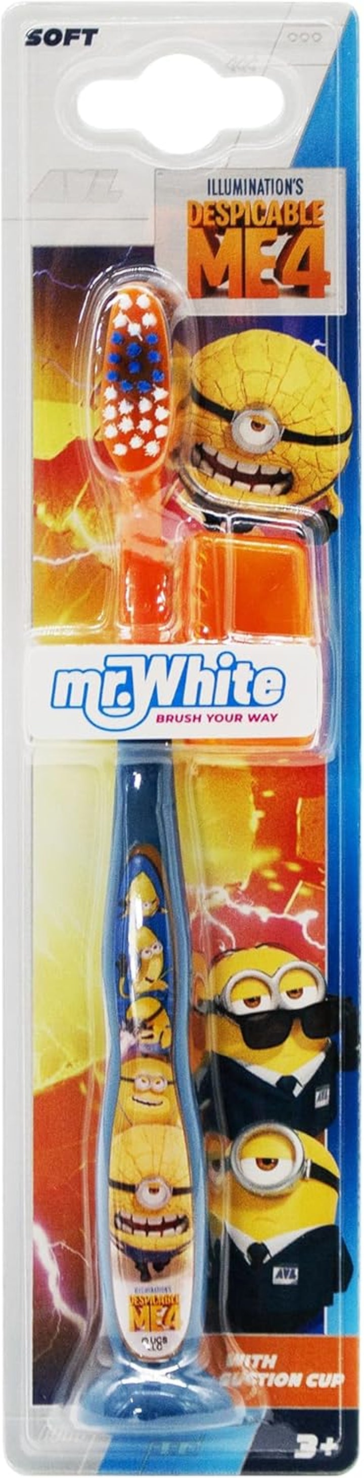 Barbie Little Teeth Toothbrush for Kids with Protection Cap, Soft Rounded Bristles, Comfortable Handle Grip and Suction Cup for Upright Storage for Children Ages 3+