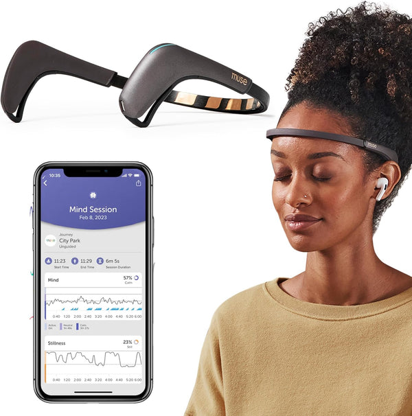 2: the Brain Sensing Headband USB-C- EEG  Headband Meditation Tracker - Multi Sensor Biofeedback Devices for Home Use with Responsive Sound Feedback Guidance - Neurofeedback Devices