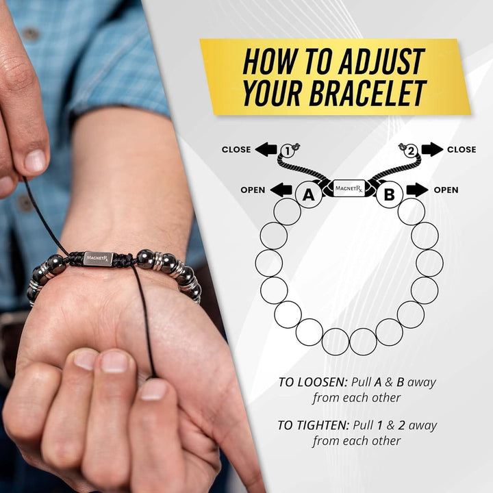 ® Hematite Magnetic Bracelet - Beaded Magnetic Hematite Bracelets