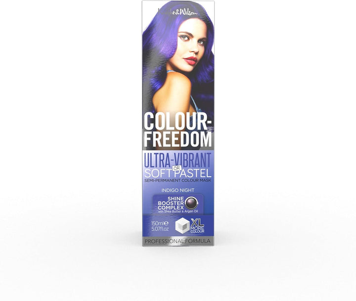 Colour-Freedom 150Ml Mystic Purple Semi-Permanent Hair Colour - Ultra-Vibrant Vegan Friendly Colour Mask with Shine Booster Complex - Ammonia Free Colour Lasts up to 6-10 Washes