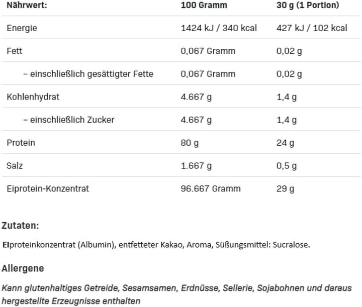 Egg White Protein Powder – Egg White Powder - High Protein Shakes - Protein Supplements – Organic Protein Powder – Sweetened with Sucralose - 510G Vanilla